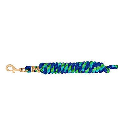 Blue/Turquoise/ Green Poly Lead Rope