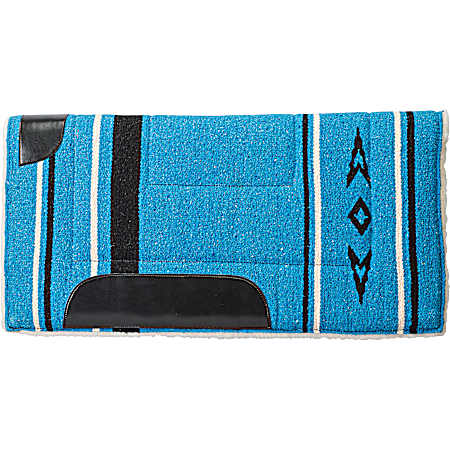 32 in x 32 in Blue Fleece Lined Acrylic Saddle Pad
