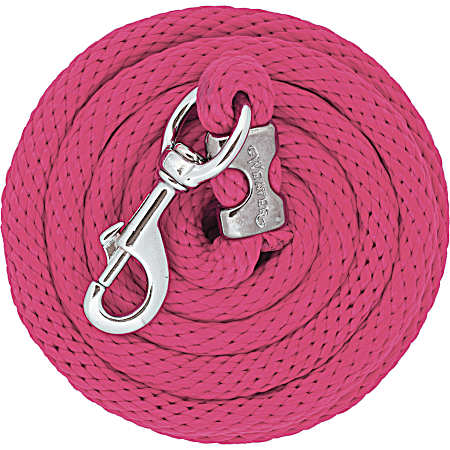 5/8 in x 10 ft Poly Lead Rope w/ Chrome Brass Snap