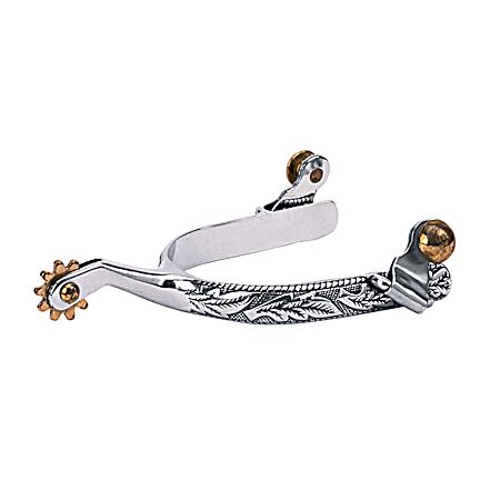 Weaver 25-8318 Ladies' Roping Spurs with Engraved Band