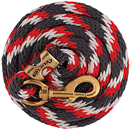 10' Poly Lead Rope with a Solid Brass 225 Snap
