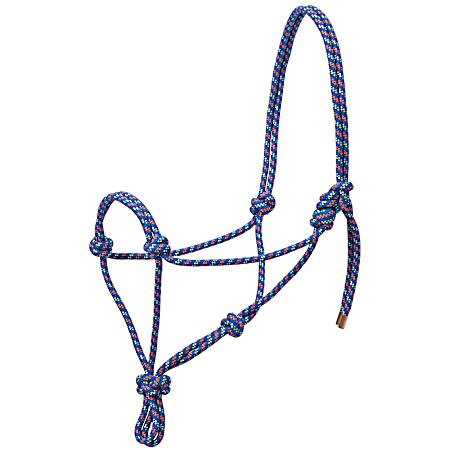 Diamond Braid Blue/Orange/Lime Rope Halter