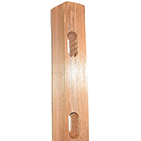 Cedar Split Rail 2 Hole Line Post