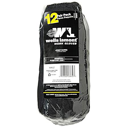 Men's Brown Wearpower Standard Jersey Gloves - 12 Pk