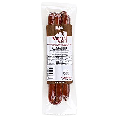 8 oz Beef & Bacon Sticks