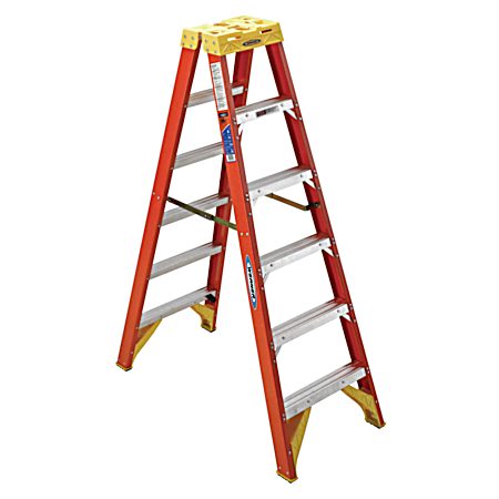 6 ft Type IA Fiberglass Twin Stepladder