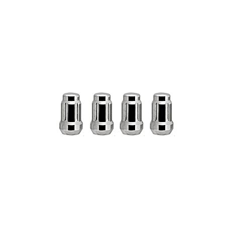 0.5 in Chrome Spline Acorn Lug Nuts - 4 Pk