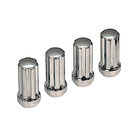 14mm Chrome Duplex Spline Lug Nuts - 4 Pk