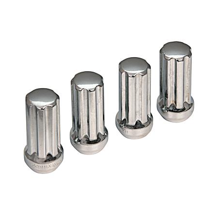 14mm Chrome Duplex Spline Lug Nuts - 4 Pk
