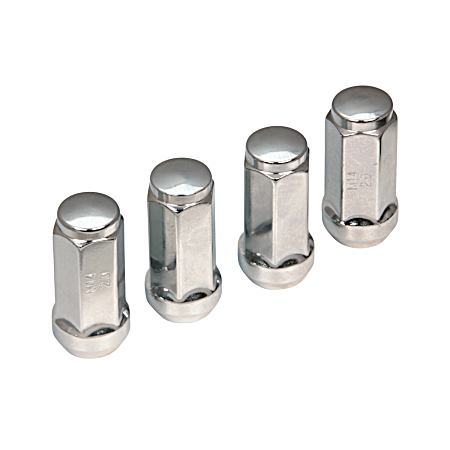 14mm Chrome Bulge Acorn Lug Nuts - 4 Pk