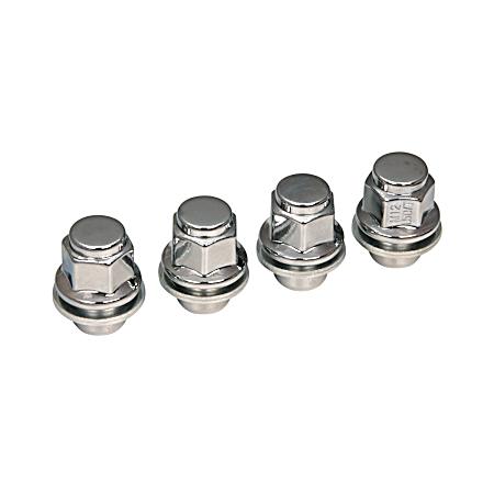12mm Chrome Toyota Medium Mag w/ Washer Lug Nuts - 4 Pk