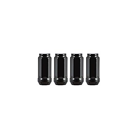 14mm Black Chrome Bulge Acorn Lug Nuts - 4 Pk