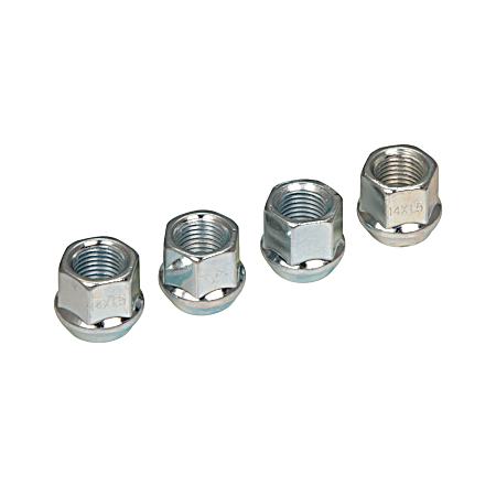 14mm Chrome Open End Bulge Lug Nuts - 4 Pk