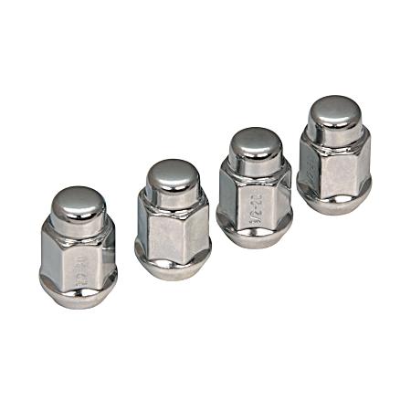 0.5 in Chrome Bulge Acorn Lug Nuts - 4 Pk