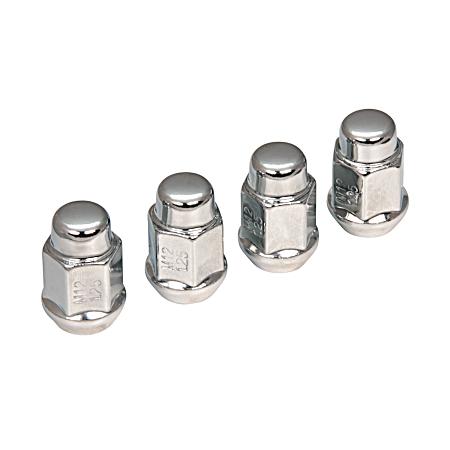 12mm Chrome Bulge Acorn Lug Nuts - 4 Pk