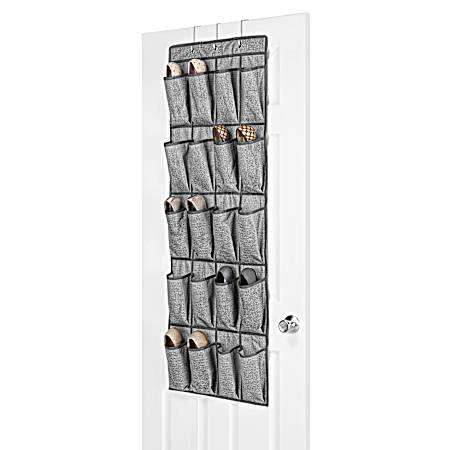 Over-the-Door 20-Pocket Gray Shoe Organizer