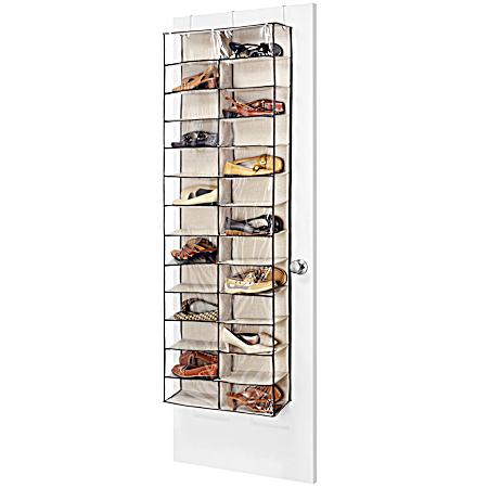 Over-the-Door 26-Section Canvas Shoe Shelves Organizer