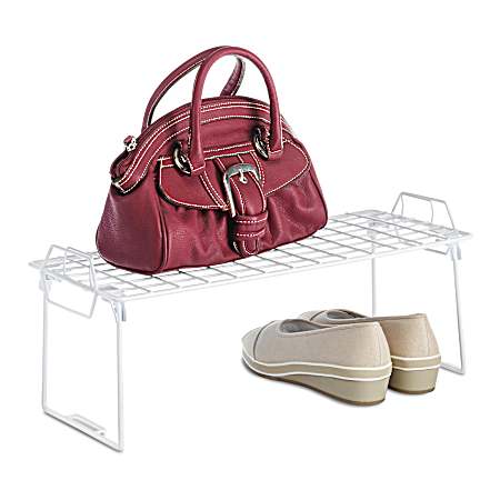 Medium White Grid Stacking Shelf