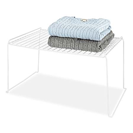 Large White Grid Stacking Shelf