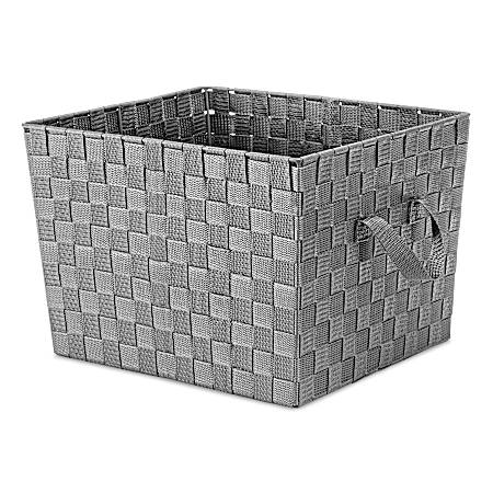 Woven Strap Grey Tote