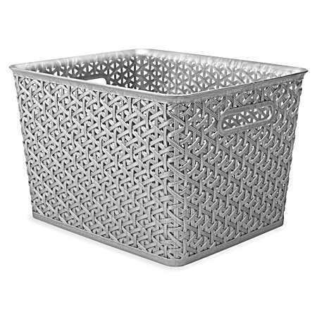 Resin Form Silver Large Tote