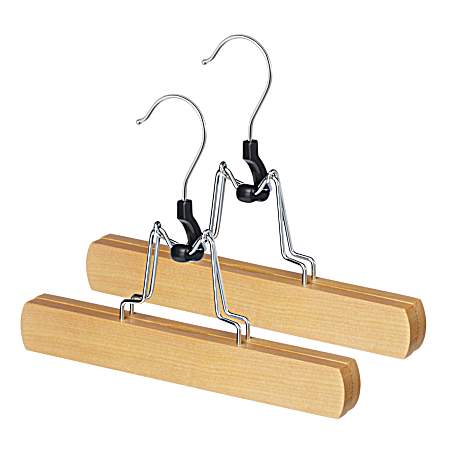 Natural Wood Slack Hangers - 2 Ct