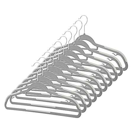 Sure-Grip Gray Suit Hangers -10 Ct