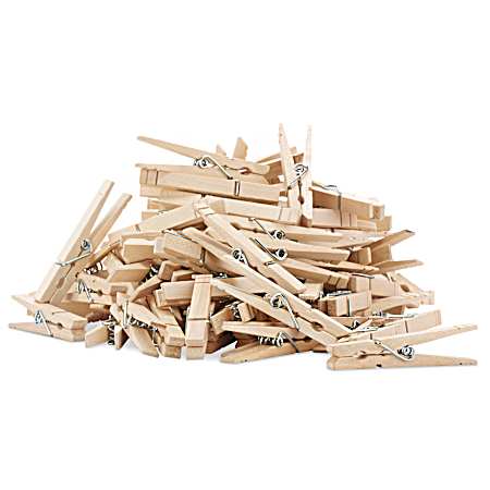 Natural Wood Clothespins - 100 Pc