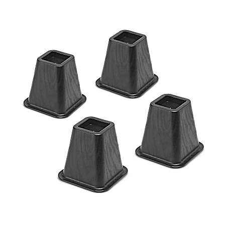 Black 5.25 in Bed Risers - 4 Pk