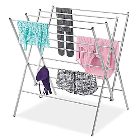 Silver Oversized Garment Drying Rack
