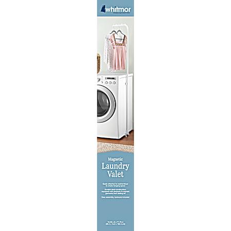 White Magnetic Laundry Valet Hanging Rod