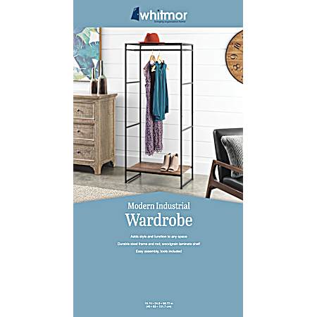 Modern Industrial Black Wardrobe