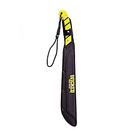 Yellow Handle 20 in Machete w/Sheath