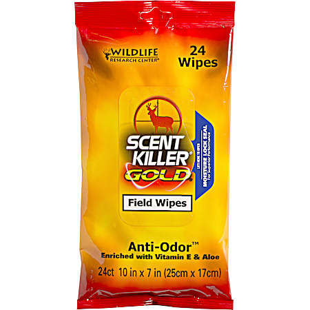 Scent Killer Gold Field Wipes - 24 Pk