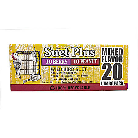 Mixed Flavors Wild Bird Suet Cakes, 11 oz - 20 pk