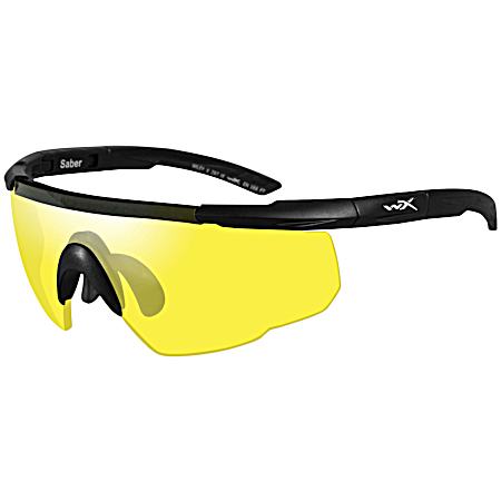 Saber Advanced Yellow Lens w/ Matte Black Frame Shooting Glasses