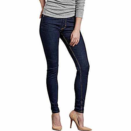 Women's Perfect Shape Rinsed Indigo Blue Skinny Jeans