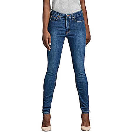 Women's Perfect Shape Stonewash Indigo Blue Skinny Jeans
