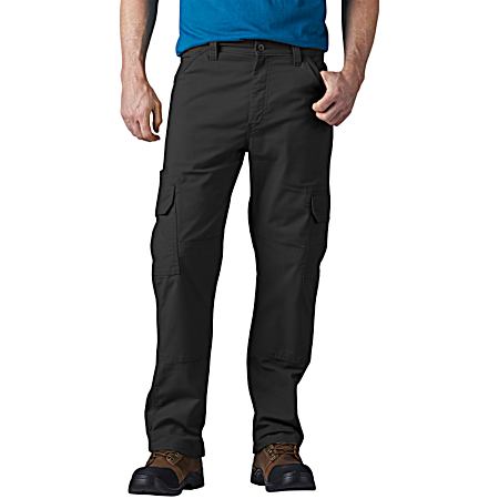 Men's Duratech Ranger Black Relaxed Fit Straight Leg Ripstop Cargo Pants