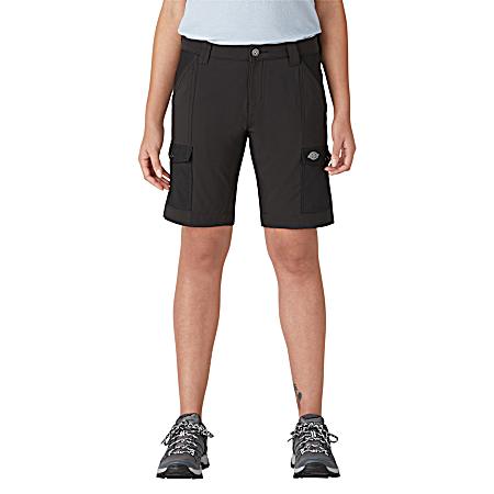 Women's Temp-IQ Black Slim Fit Cargo Shorts