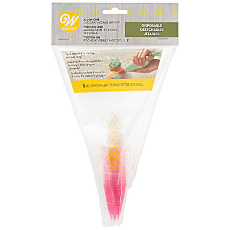All-In-One Disposable Decorating Bags with Tips 6 ct.