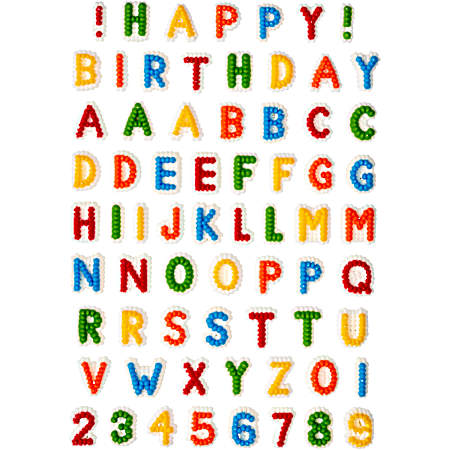Letter Number Dot Matrix Icing Decorations