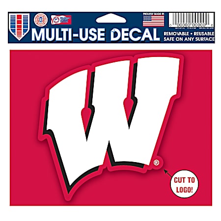Wisconsin Badgers Logo Multi-Use Reusable Decal