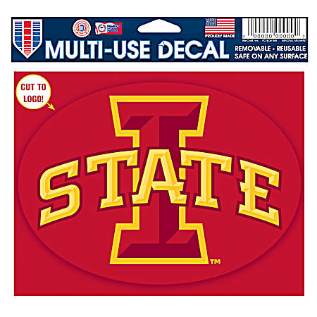 Iowa State Cyclones Logo Multi-Use Reusable Decal