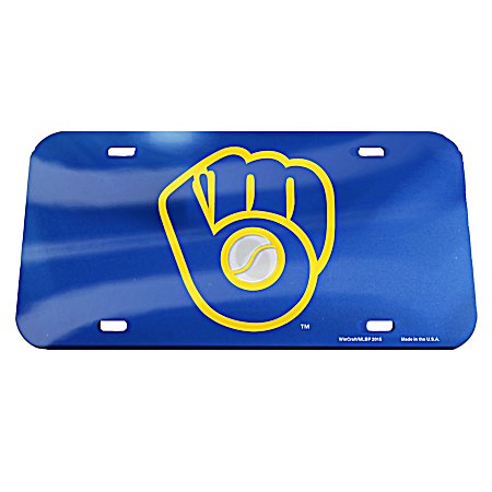Milwaukee Brewers Logo Inlaid Laser License Plate