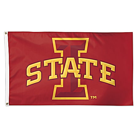 3 ft x 5 ft Iowa State Cyclones Logo Maroon Deluxe Flag