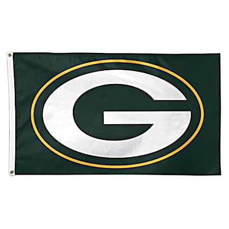 3 ft x 5 ft Green Bay Packers Logo Green Deluxe Flag