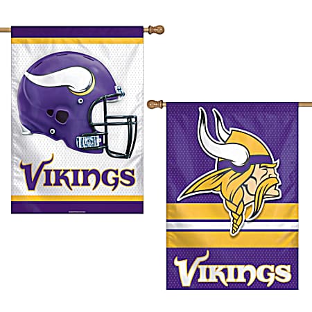 28 in x 40 in Minnesota Vikings Purple Logo Premium Vertical Flag