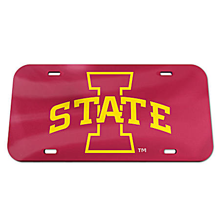 Iowa State Cyclones Inlaid Laser License Plate