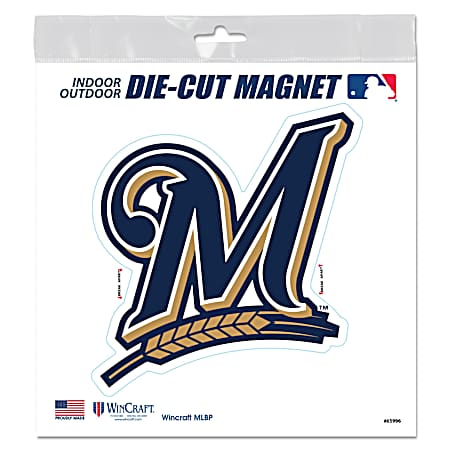 6 in x 6 in Milwaukee Brewers Die-Cut Magnet